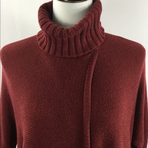 SOFT Surroundings Split Front Turtleneck Oversized Tunic Sweater Size XS - Picture 2 of 11